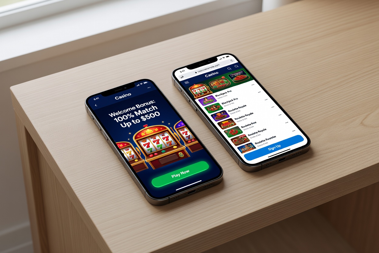 Applications dédiées vs. jeu via navigateur - machines à sous mobiles